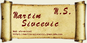 Martin Sivčević vizit kartica